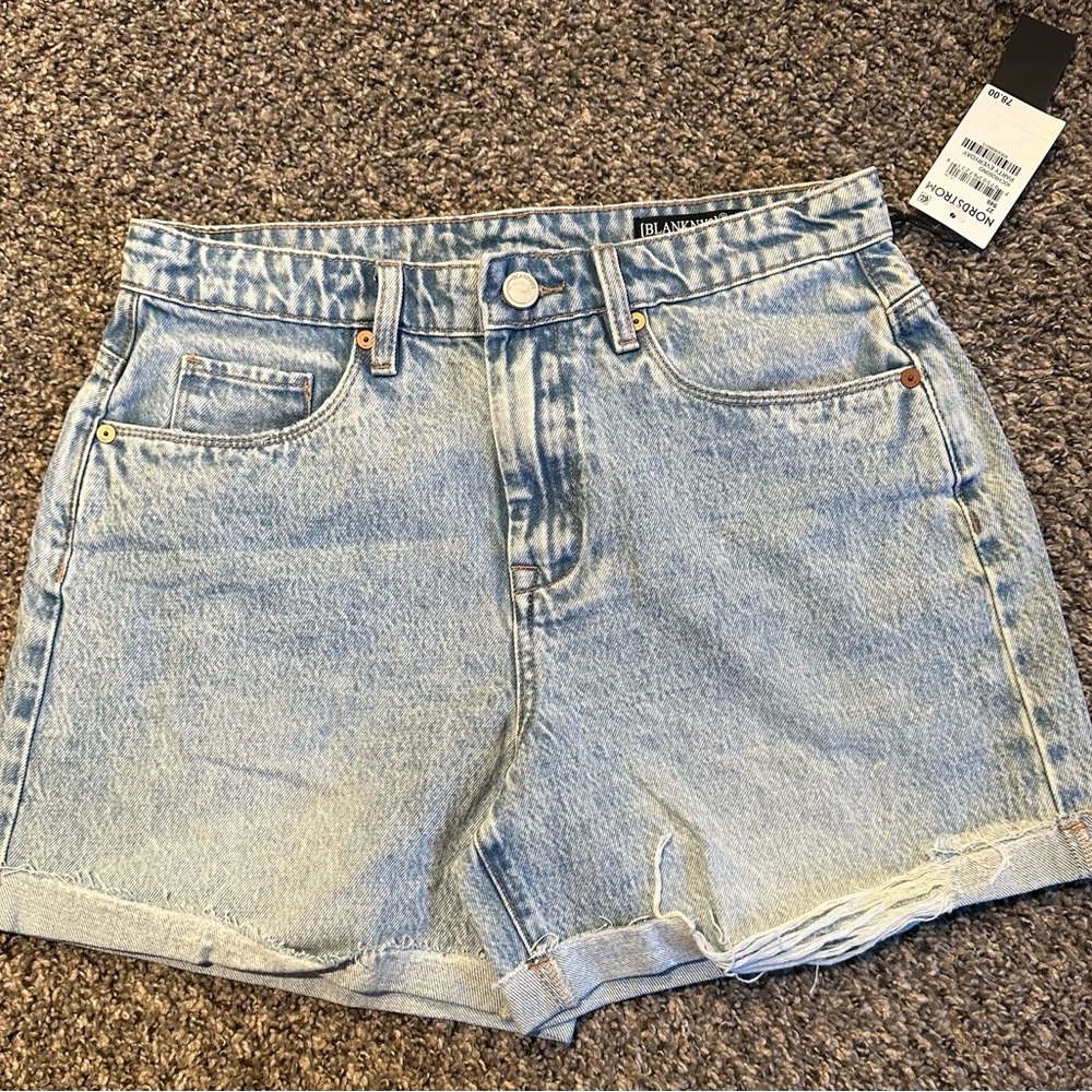 Blank NYC The Perry Distressed Denim Mom Short.